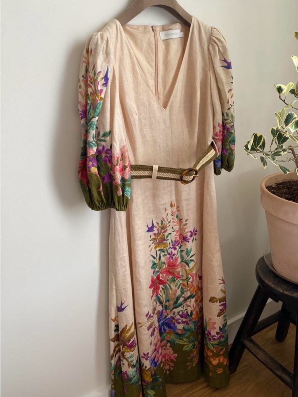 Zimmerman tropical linen midi dress - Picture 2 of 6